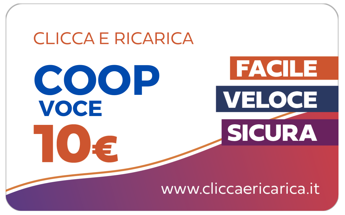 Immagine prodotto Ricarica Coop Voce 10€