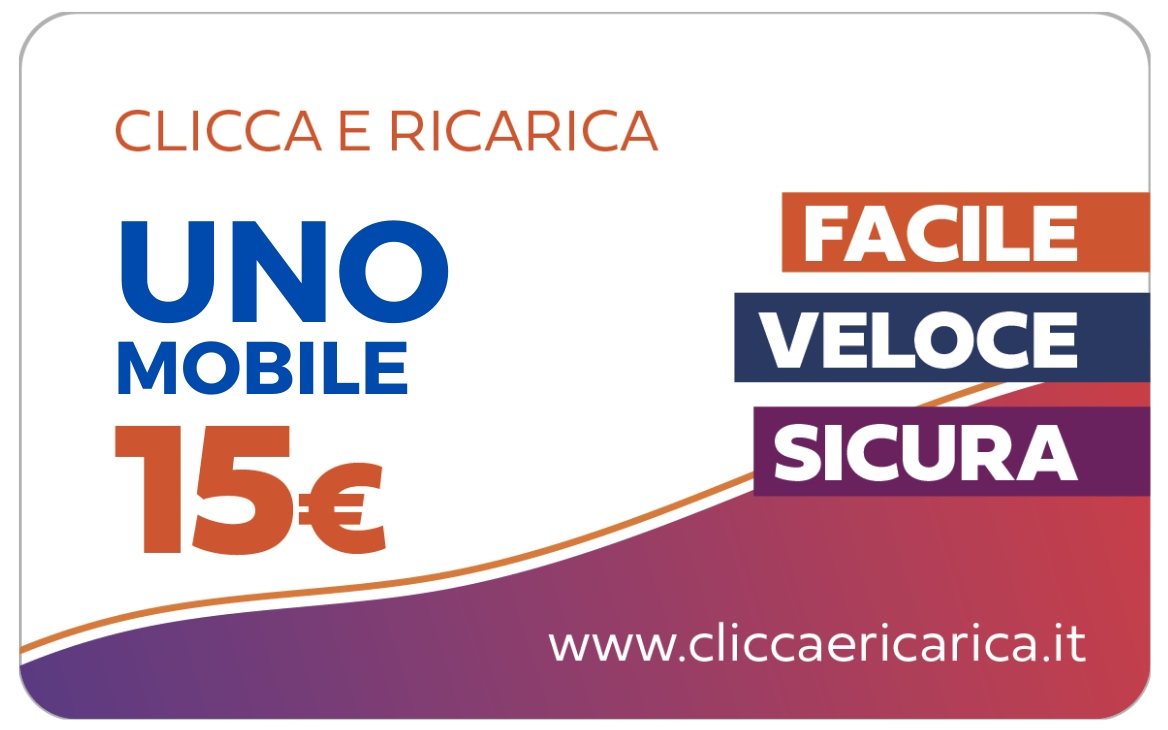 Immagine prodotto Ricarica Uno Mobile