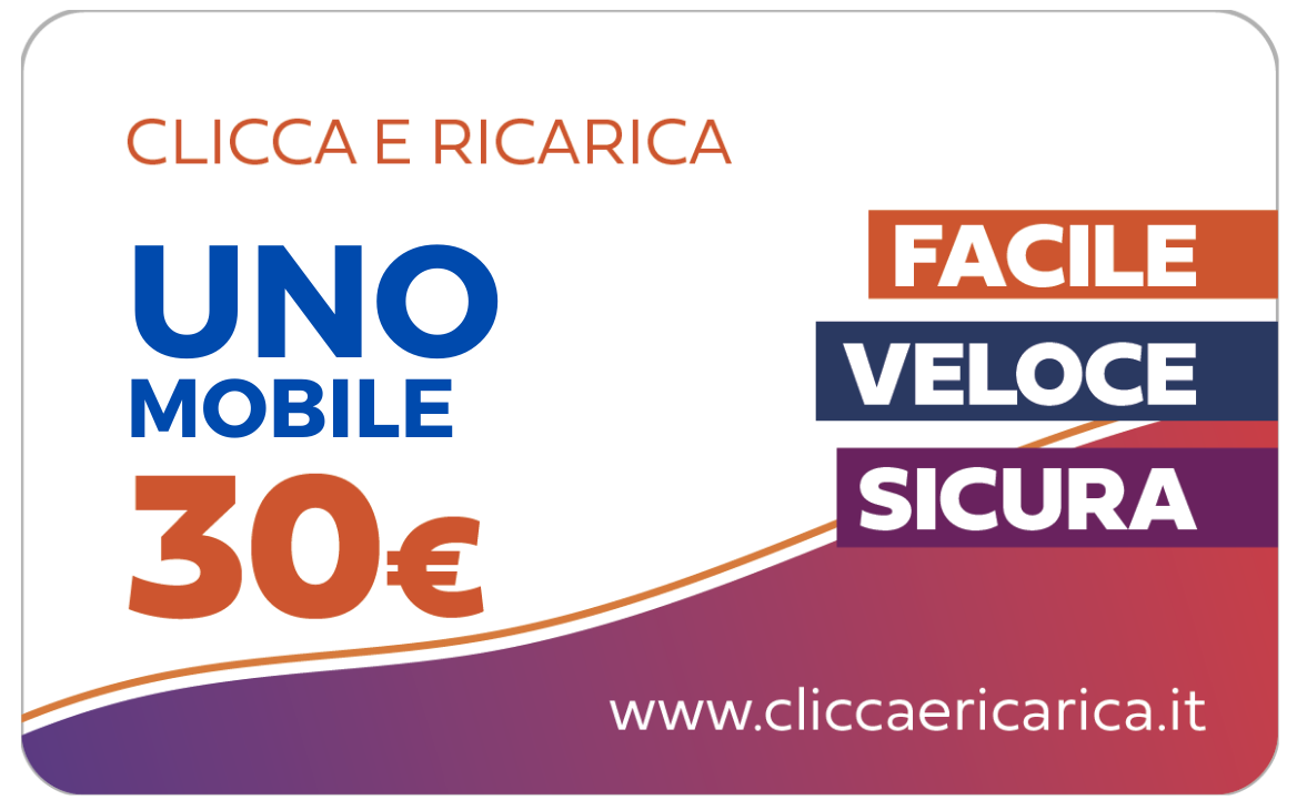 Immagine prodotto Ricarica Uno Mobile